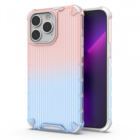Подсилен гръб Ombre Protect - iPhone 14 Pro розов / син