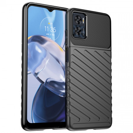 Подсилен гръб Thunder - Motorola Moto E32 / E32s / G22 silicone armor case черен
