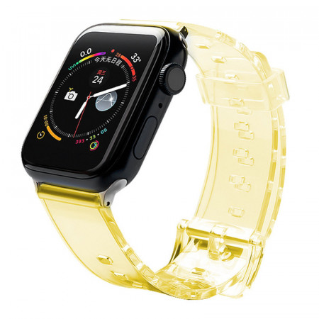 Силиконова каишка за часовник Strap Light - Apple Watch 44mm SE / 44mm Series 6 / 44mm Series 5 / 44mm Series 4 / 42mm Series 3 / 42mm Series 2 жълт