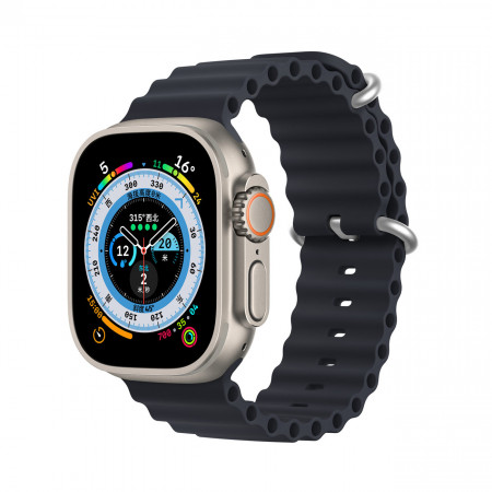 Силиконова каишка Dux Ducis OceanWave - Apple Watch 41mm Series 9 / 41mm Series 8 / 41mm Series 7 / 40mm Series 6 / 40mm SE / 40mm Series 5 / 40mm Series 4 / 38mm Series 3 / 38mm Series 2 / 38mm (1st gen) сив
