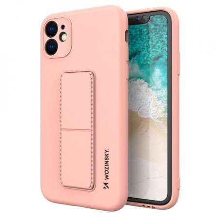 Силиконов гръб със стойка WOZINSKY Kickstand - Samsung Galaxy A32 5G розов