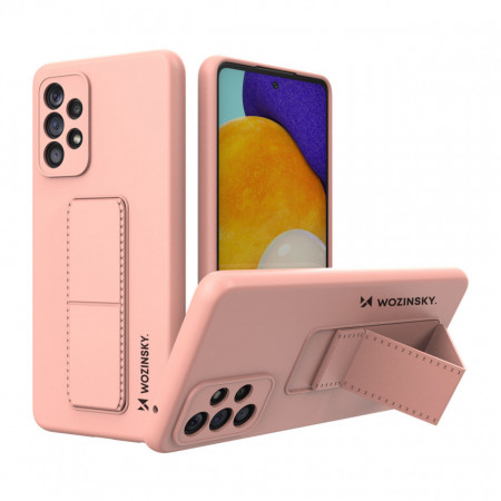 Силиконов гръб със стойка WOZINSKY Kickstand - Samsung Galaxy A73 5G розов