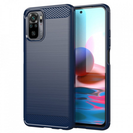 Силиконов гръб Carbon - Xiaomi Redmi Note 10 / 10s син