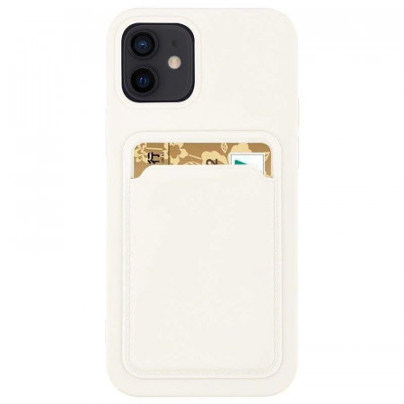 Силиконов гръб Card с портфейл за документи - Xiaomi Redmi 10X 4G / Redmi Note 9 бял