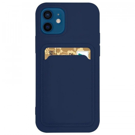 Силиконов гръб Card с портфейл за документи - Xiaomi Redmi Note 10 5G / Poco M3 Pro / M3 Pro 5G тъмносин