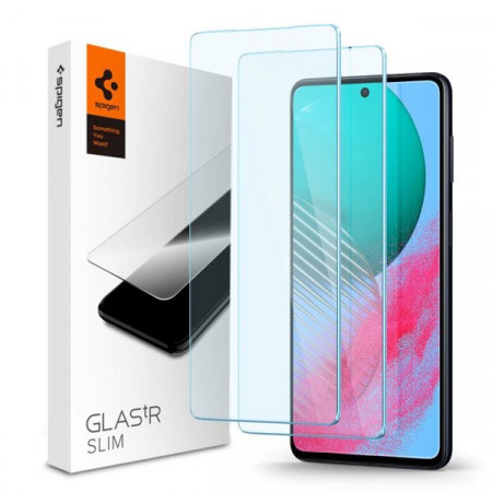 2 бр. плосък стъклен протектор SPIGEN TR Slim - Samsung Galaxy M54 5G прозрачен