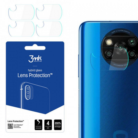4 бр. гъвкав протектор за камера 3mk Lens Protection - Xiaomi Poco X3 / X3 NFC / X3 Pro