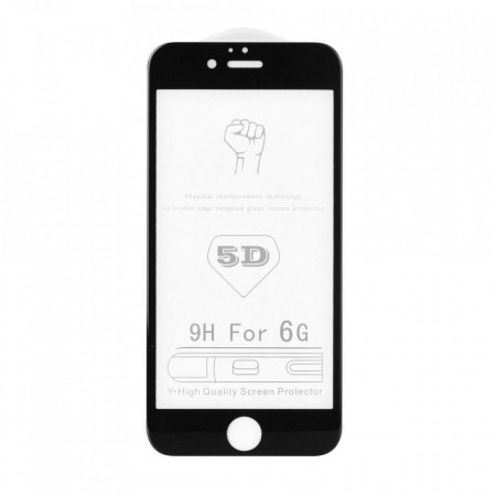 5D Full Glue закален стъклен протектор ROAR - Xiaomi Redmi Note 9T с черна рамка