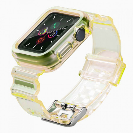 Strap Light Set replacement band strap case - Apple Watch 40mm SE / 40mm Series 6 / 40mm Series 5 / 40mm Series 4 жълт