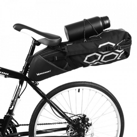 Wozinsky large roomy bicycle bag under the saddle 12 L (WBB9BK) черен