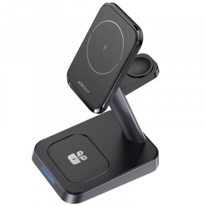 Безжично зарядно със стойка ACEFAST Qi 15W за iPhone (поддържа Magsafe), Apple Watch и AirPods (E3) черно - Img 3