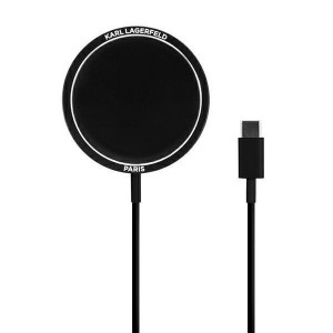 Безжично зарядно KARL LAGERFELD KLCBMSIKBK 15W (съвместимо с MagSafe) черно - Img 3