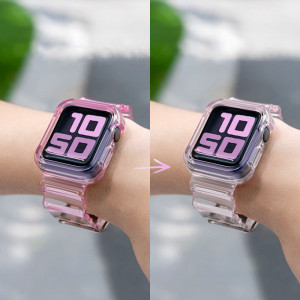 Калъф за корпус с каишка Light Strap - Apple Watch 44mm SE / 44mm Series 6 / 44mm Series 5 / 44mm Series 4 лилав - Img 12