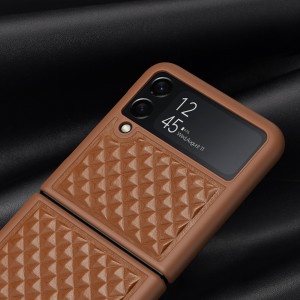 Калъф от естествена кожа DUX DUCIS Venice - Samsung Galaxy Z Flip3 5G кафяв - Img 3