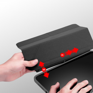 Калъф тип книга с функция стойка и Smart Sleep функция DUX DUCIS Magi с място за писалка - iPad mini 8.3" (6th gen 2021) черен - Img 14