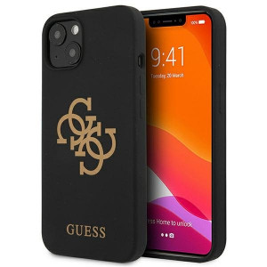 Оригинален гръб GUESS Silicone 4G Logo GUHCP13SLS4GGBK - iPhone 13 mini черен - Img 1