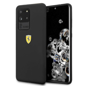 Оригинален твърд гръб FERRARI Silicone FESSIHCS69BK - Samsung Galaxy S20 Ultra / S20 Ultra 5G черен - Img 1