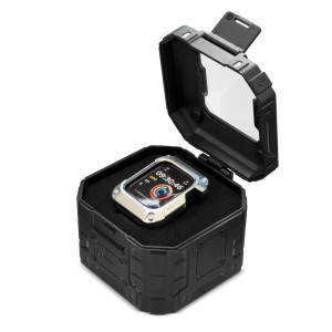Подсилен стоманен корпус с каишка KINGXBAR CYF140 2in1 - Apple Watch 44mm SE / 44mm Series 6 / 44mm Series 5 / 44mm Series 4 сребрист - Img 5