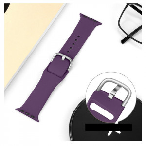Силиконова каишка APS - Apple Watch 41mm Series 9 / 41mm Series 8 / 41mm Series 7 / 40mm Series 6 / 40mm SE / 40mm Series 5 / 40mm Series 4 / 38mm Series 3 / 38mm Series 2 червен - Img 3