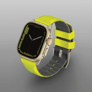 Силиконова каишка UNIQ Linus - Apple Watch Ultra 49mm / Ultra 2 49mm / 45mm Series 9 / 45mm Series 8 / 45mm Series 7 / 44mm SЕ (2nd gen) / 44mm SE / 44mm Series 6 / 44mm Series 5 / 44mm Series 4 / 42mm Series 3 / 42mm Series 2 lime - Img 3