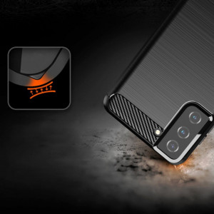 Силиконов гръб Carbon - Samsung Galaxy S21+ 5G черен - Img 6