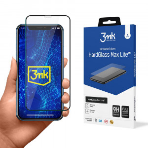 Стъклен протектор с пълно покритие 3mk Hard Glass Max Lite - iPhone 11 / XR с черна рамка - Img 1