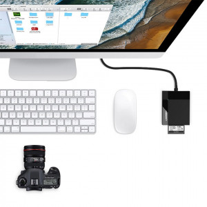 Четец за карти памет UGREEN SD / micro SD / CF / MS към USB 3.0 (30231) черен - Img 4