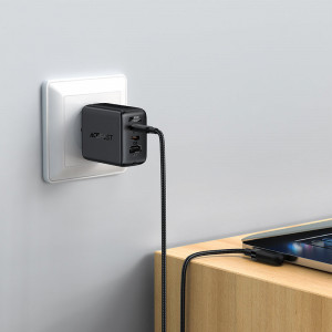 90° кабел за зареждане и данни ACEFAST USB Type C към USB Type C 100W 20V 5A 2m (C5-03) черен - Img 3