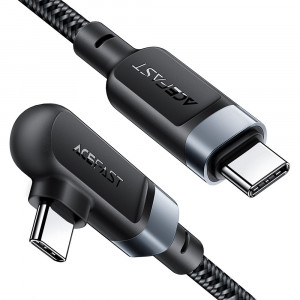 90° кабел за зареждане и данни ACEFAST USB Type C към USB Type C 100W 20V 5A 2m (C5-03) черен - Img 12