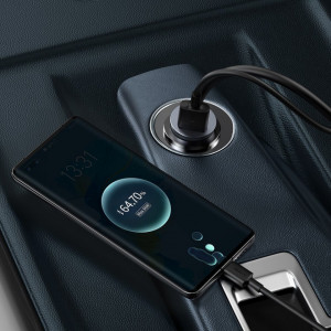 Зарядно за кола BASEUS Share Together 120W USB Type A с удължител за задната седалка 2x USB Type A / USB Type C PD QC (CCBT-B0G) сиво - Img 10