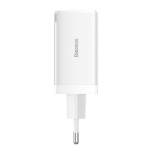 Зарядно за стена BASEUS GaN5 Pro 65W USB Type A / 2x USB Type C + кабел USB Type C към USB Type C 100W бяло - Img 6