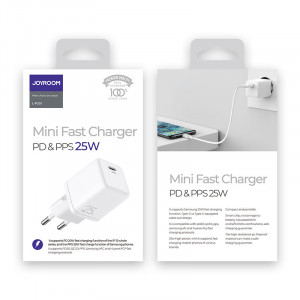 Зарядно за стена JOYROOM 25W USB Type C 3A (L-P251) бяло - Img 5