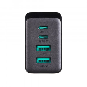 Зарядно за стена JOYROOM GaN 67W 2x USB Type A / 2x USB Type C черен (TCG02) + кабел USB Type C към USB Type C 100W 1.2m черно - Img 11