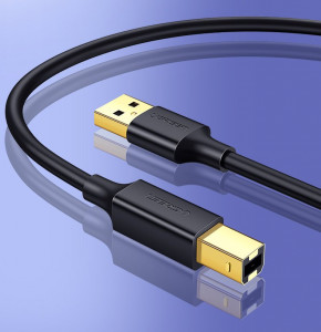Кабел за принтер UGREEN USB Type B към USB Type A 480Mb/s 1.5 m черен (US135 10350) - Img 2