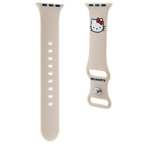 Каишка HELLO KITTY Silicone Kitty Head strap - Apple Watch 41mm Series 9 / 41mm Series 8 / 41mm Series 7 / 40mm Series 6 / 40mm SE / 40mm Series 5 / 40mm Series 4 / 38mm Series 3 / 38mm Series 2 / 38mm (1st gen) бежов - Img 3