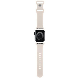 Каишка HELLO KITTY Silicone Tags Graffiti - Apple Watch 41mm Series 9 / 41mm Series 8 / 41mm Series 7 / 40mm Series 6 / 40mm SE / 40mm Series 5 / 40mm Series 4 / 38mm Series 3 / 38mm Series 2 / 38mm (1st gen) бежов - Img 2