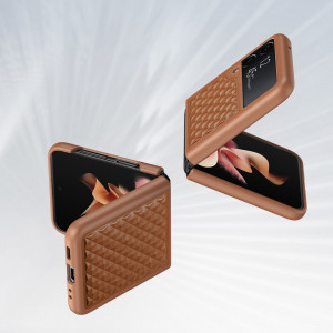 Калъф от естествена кожа DUX DUCIS Venice - Samsung Galaxy Z Flip3 5G кафяв - Img 4