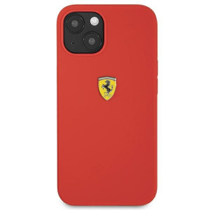 Оригинален твърд гръб FERRARI Silicone FESSIHCP13SRE - iPhone 13 mini червен - Img 3