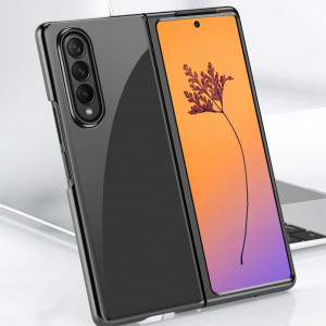 Прозрачен калъф с цветна рамка Plating - Samsung Galaxy Z Fold4 черен - Img 9
