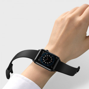 Силиконова каишка Baseus Slip-Thru - Apple Watch 40mm SE / 40mm Series 6 / 40mm Series 5 / 40mm Series 4 / 38mm Series 3 (LBWSE-01) черен - Img 13