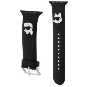 Силиконова каишка Karl lagerfeld 3D Rubber Karl & Choupette Heads strap - Apple Watch Ultra 49mm / Ultra 2 49mm / 45mm Series 9 / 45mm Series 8 / 45mm Series 7 / 44mm SЕ (2nd gen) / 44mm SE / 44mm Series 6 / 44mm Series 5 / 44mm Series 4 / 42mm Series 3 / - Img 3