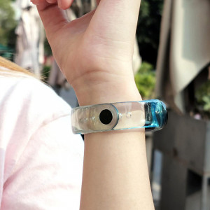 Силиконова каишка Silicone - Xiaomi Mi Band 5 / Band 6 син - Img 6