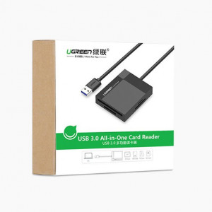 Четец за карти памет UGREEN SD / micro SD / CF / MS към USB 3.0 (CR125 30333) черен - Img 5