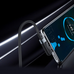 90° кабел за зареждане и данни ACEFAST USB Type C към USB Type C 100W 20V 5A 2m (C5-03) черен - Img 13