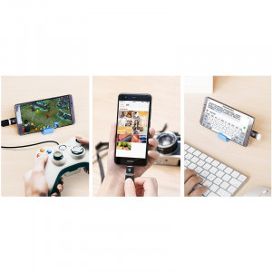 Адаптер On-the-Go BASEUS USB Type C към USB Type A 2.0 2.4A (CAT On-the-Go-01) черен - Img 7
