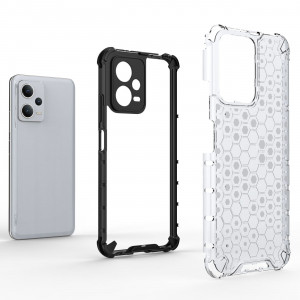 Гръб Honeycomb Armor със силиконов бъмпер - Xiaomi Poco X5 / Redmi Note 12 черен - Img 3