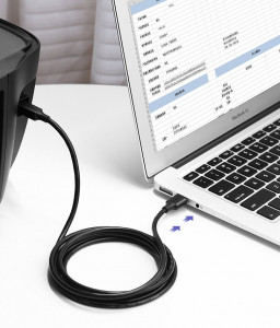 Кабел за принтер UGREEN USB Type B към USB Type A 480Mb/s 1.5 m черен (US135 10350) - Img 3