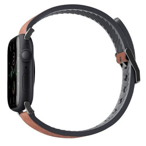 Каишка от еко кожа UNIQ Straden - Apple Watch 44mm SE / 44mm Series 6 / 44mm Series 5 / 44mm Series 4 каишка кафяв - Img 2