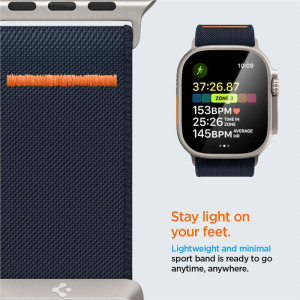 Каишка SPIGEN Fit Lite Ultra - Apple Watch 45mm Series 9 / 45mm Series 8 / 45mm Series 7 / 44mm SЕ (2nd gen) / 44mm SE / 44mm Series 6 / 44mm Series 5 / 44mm Series 4 NAVY - Img 15