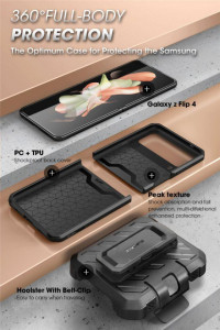 Калъф с клипс SUPCASE Unicorn Beetle Pro - Samsung Galaxy Z Flip4 зелен - Img 7